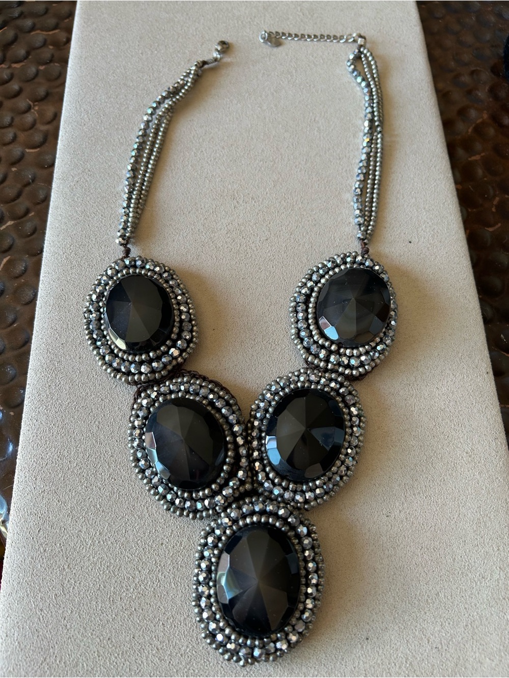Nakamol Statement Necklace with Silver Bead Accents